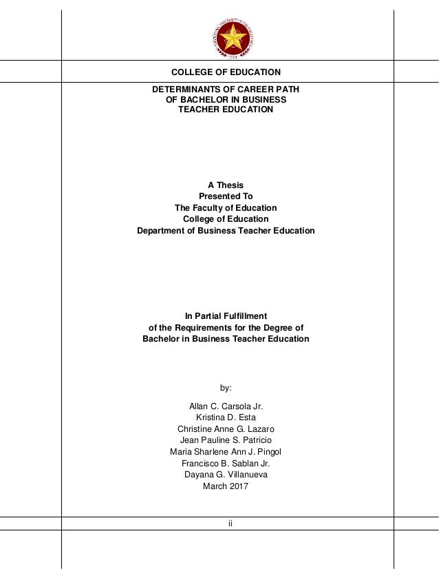 ndu thesis format