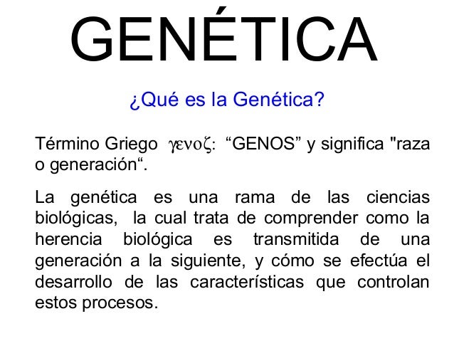 O que é genetica biologia