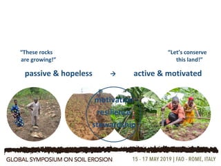“These rocks
are growing!”
“Let’s conserve
this land!”
passive & hopeless  active & motivated
motivation
resilience
stewardship
 