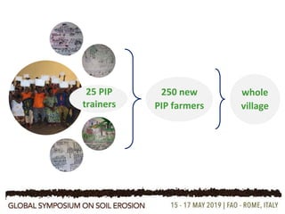 25 PIP
trainers
250 new
PIP farmers
whole
village
 