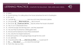 Dialogue Rentals DE1 | PPTX