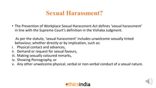 1 prevention of sexual harassment online course with voiceover | PPT