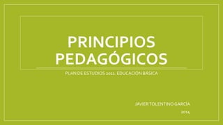 PRINCIPIOS
PEDAGÓGICOS
PLAN DE ESTUDIOS 2011. EDUCACIÓN BÁSICA
JAVIERTOLENTINOGARCÍA
2014
 