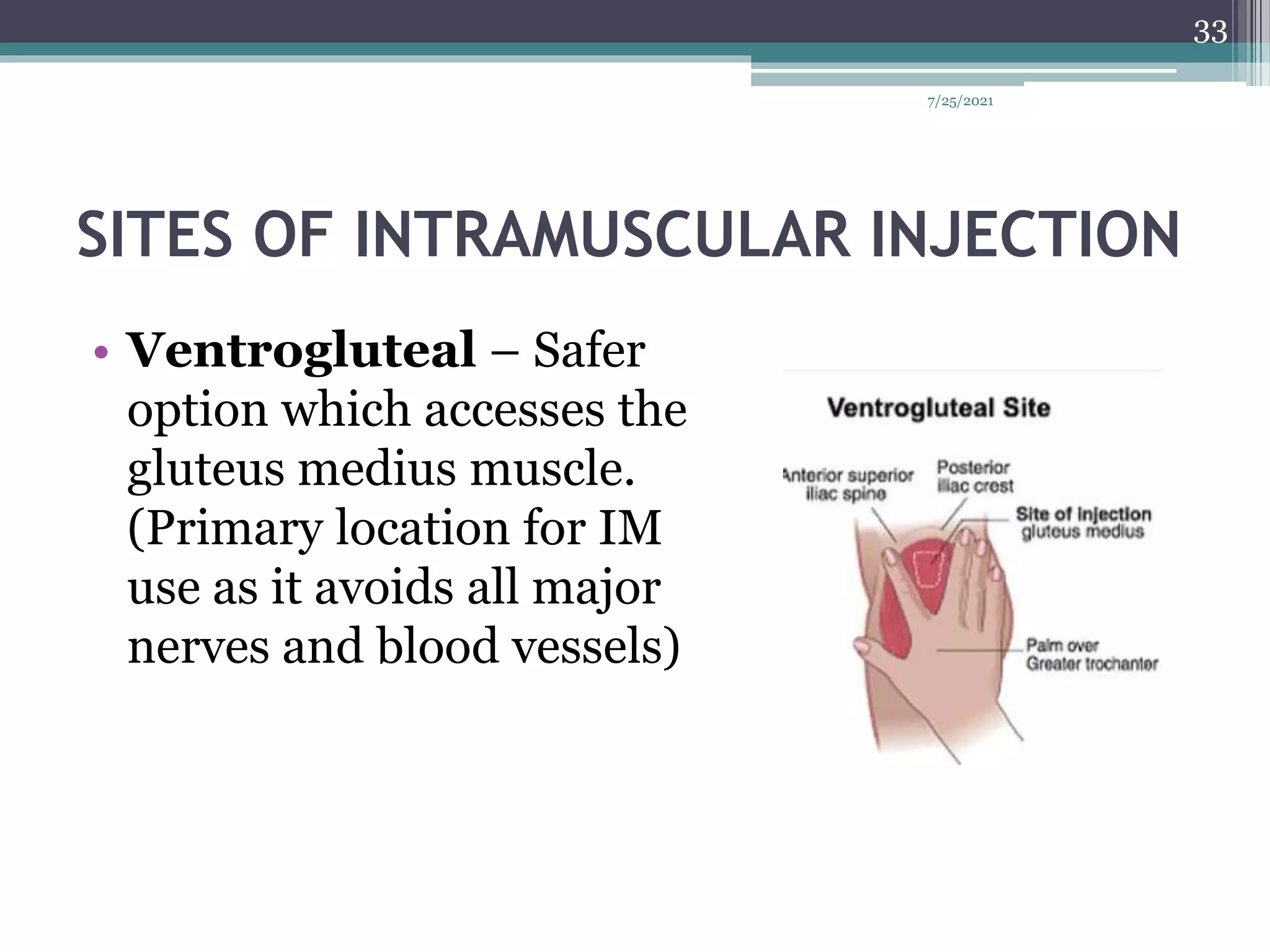 Principle in administration of medication via injection | PPTX