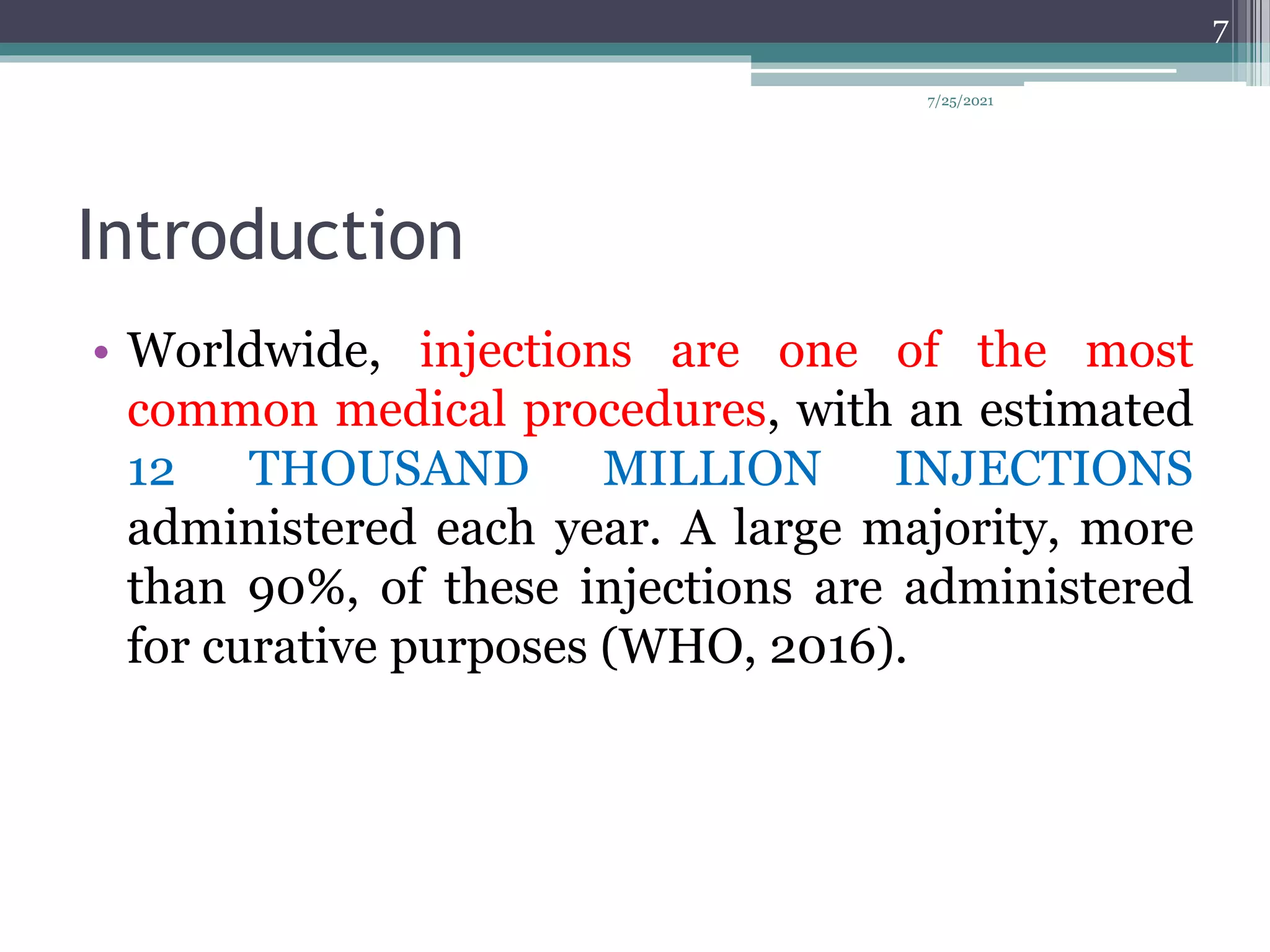 Principle in administration of medication via injection | PPTX