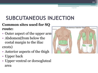 Principle in administration of medication via injection | PPTX