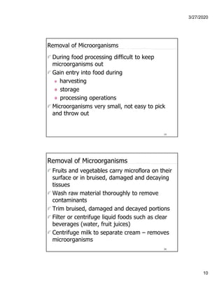 1 principles of food preservation | PDF