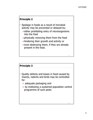 1 principles of food preservation | PDF