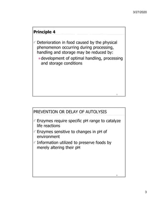 1 principles of food preservation | PDF
