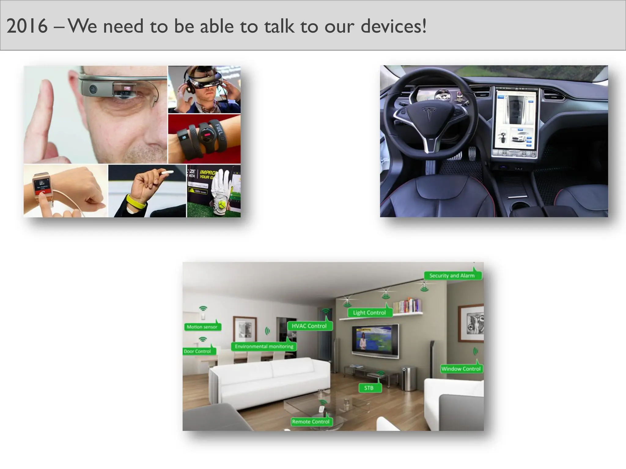 2016 – We need to be able to talk to our devices!
 