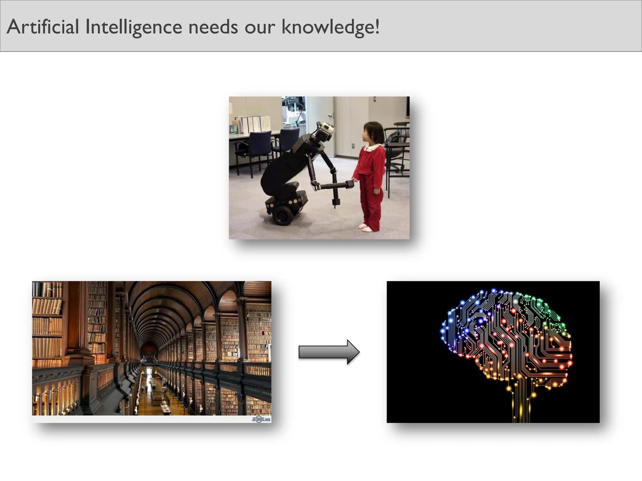 Artificial Intelligence needs our knowledge!
 