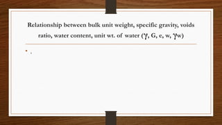 Void Unit Properties of Soil, Introduction to Soil Mechanics | PPTX