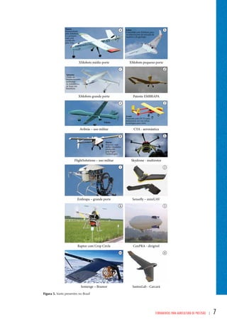 a b 
c d 
e f 
g h 
i j 
k l 
Ferramentas para Agricultura de Precisão | 7 
Figura 5. Vants presentes no Brasil 
 