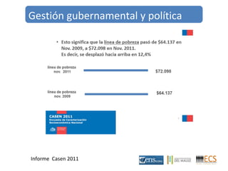 Gestión gubernamental y política 
Informe Casen 2011 
 
