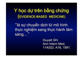 Y học dựa trên bằng chứng
