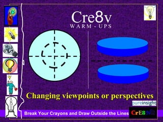 Cre 8 v W A R M  -  U P S Changing viewpoints or perspectives 
