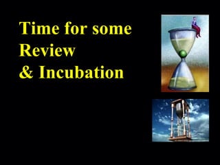 Time for some Review & Incubation 
