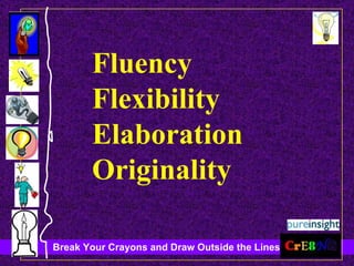 Fluency Flexibility Elaboration Originality 