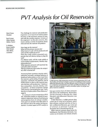 Analysis of Oil Reserviors