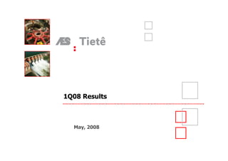 1Q08 Results



  May, 2008
 
