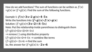 Comprehensive Guide to Real Life Functions and Their Operations in ...
