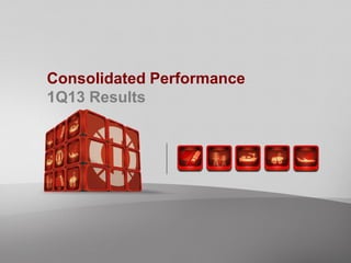 Consolidated Performance
1Q13 Results
 