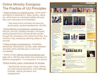 Online Ministry Update: www.uucava.org
