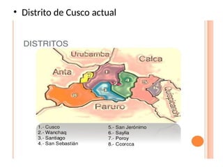 • Distrito de Cusco actual
 