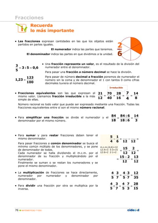 Fracciones 5to Primaria