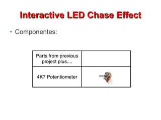 IInntteerraaccttiivvee LLEEDD CChhaassee EEffffeecctt 
Componentes: 
 