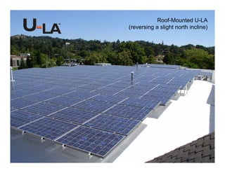 Roof-Mounted U-LA
                           (reversing a slight north incline)




                                                           46
    PROPRIETARY & CONFIDENTIAL
       CONTROLLED DOCUMENT
REF: SIS-UNIRAC-RACKING-BASICS-REV-2
 