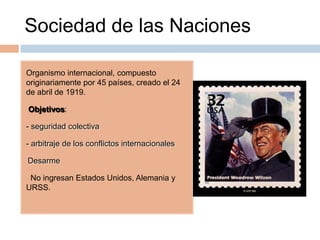 Antes y Después de la 1° Guerra Mundial.