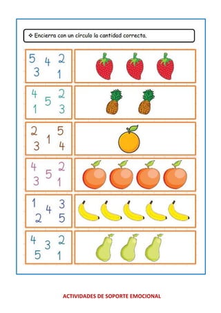 ACTIVIDADES DE SOPORTE EMOCIONAL
 