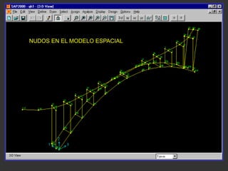 NUDOS EN EL MODELO ESPACIAL
 