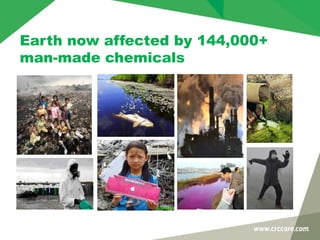 Earth now affected by 144,000+
man-made chemicals
 
