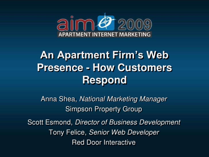 An Apartment Firm S Web Presence How Customers Respond Red Door