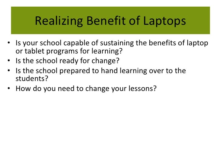 Realizing Benefit of Laptops qais