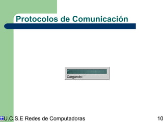 Protocolos de Comunicación 
U.C.S.E Redes de Computadoras 10 
 