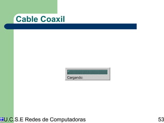 Cable Coaxil 
U.C.S.E Redes de Computadoras 53 
 