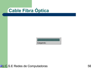 Cable Fibra Óptica 
U.C.S.E Redes de Computadoras 56 
 