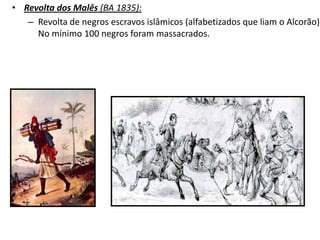 Regência Una de Araújo Lima (1837 – 1840):Regressistas no poder.Retorno da centralização monárquica.Criação do Colégio Pedro II, Arquivo Público  Nacional e Instituto Histórico e Geográfico Brasileiro (“Ministério das Capacidades” – Bernardo Pereira de Vasconcelos, ministro da Justiça).Lei Interpretativa do Ato Adicional (mai/1840): anulação prática do Ato Adicional.Capital (RJ) com poderes para nomear funcionários públicos, controlar órgãos da polícia e da justiça nos Estados.ARAÚJO LIMA