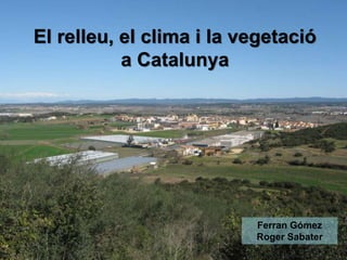 El relleu, el clima i la vegetació
a Catalunya

Ferran Gómez
Roger Sabater

 