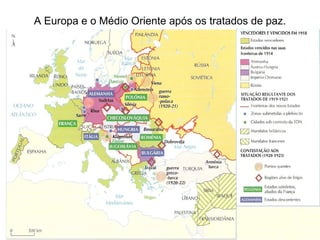 A Europa e o Médio Oriente após os tratados de paz. 
