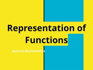 General Mathematics_Grade 11Representation of Functions | PPT