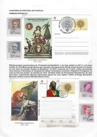 História de Portugal na Filatelia - 1.ª República
