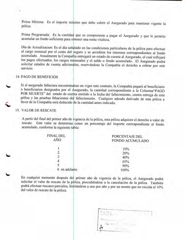 1 Resolucion 483 2001 Seguro De Vida Universal