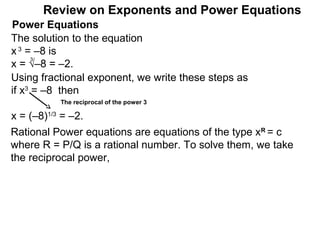 1 review in exponents and power equations | PPT