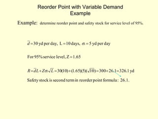 Reoder Point Formula 1_RISK_POOLING.ppt