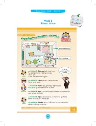 Anexo 3
Primer Grado
UNIDAD 1
SESIÓN 08
82
Primer Grado - Unidad 1 - Sesión 08
 