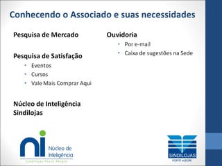 Conhecendo o Associado e suas necessidades

 